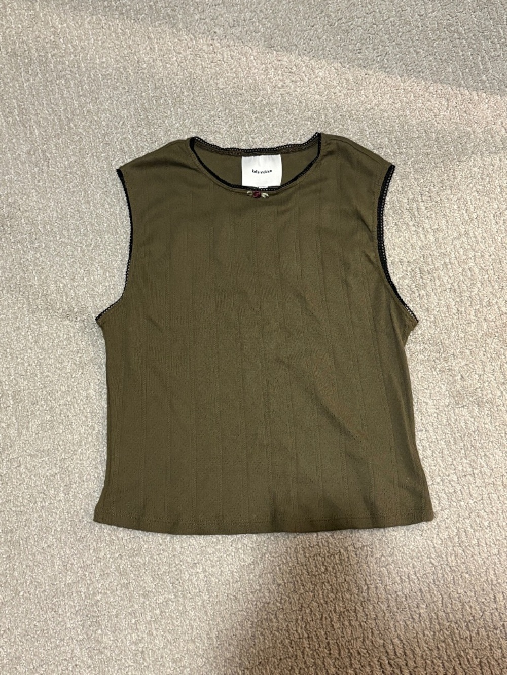 Reformation Ryland Pointelle Tank Sz Medium